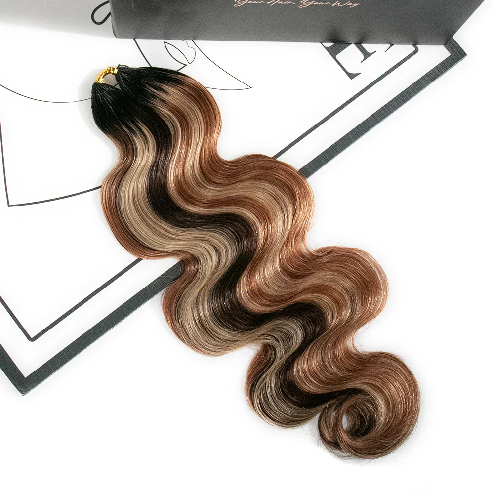 #T1B/4/27/30 Mix Blend Body Wave Human Crochet Hair - Image 4