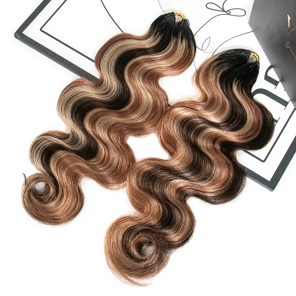 #T1B/4/27/30 Mix Blend Body Wave Human Crochet Hair - Image 6