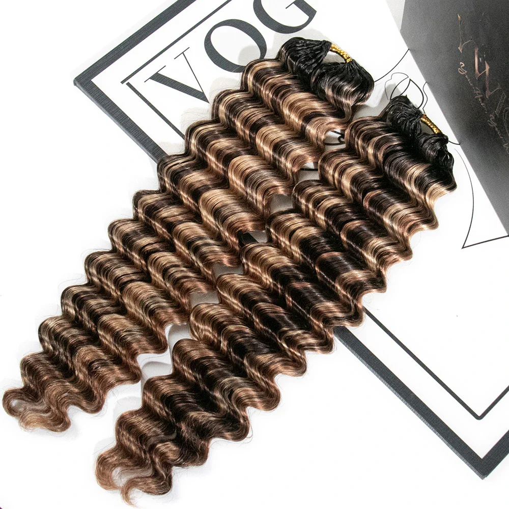 #T1B/4/27/30 Mix Blend Deep Wave Crochet Human Hair - Image 4