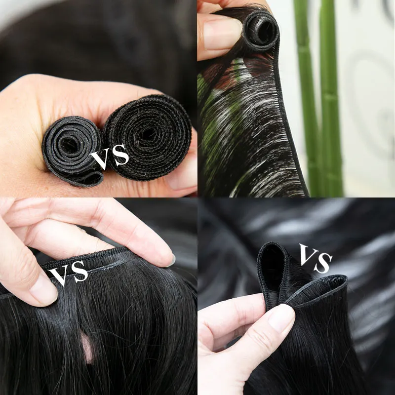 Ultra Thin Genius Weft Bundle Human Hair Extensions Light Yaki - Image 7