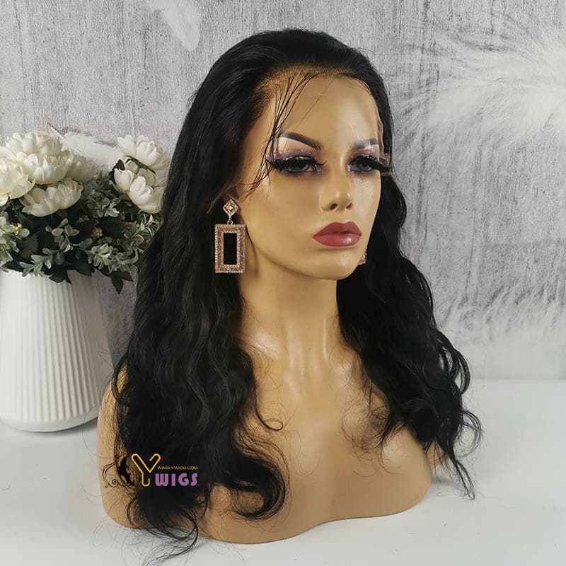 Undetectable Skin Melt Clear Lace Body Wave Brazilian 13 x 6 Lace Front Wig LFC04 - Image 5