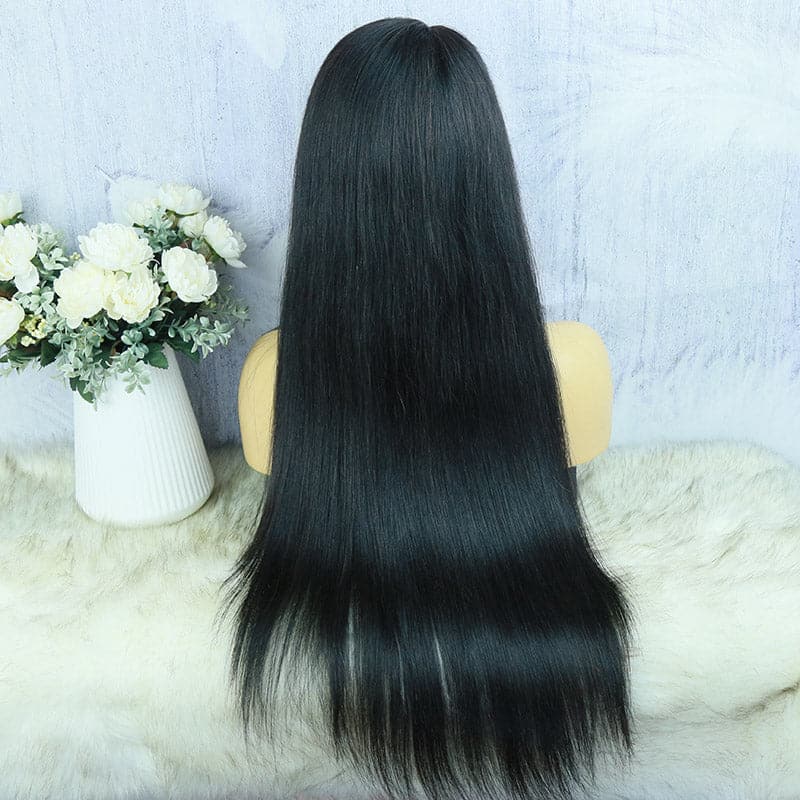 Undetectable Skin Melt Clear Lace Straight Brazilian 13 x 6 Lace Front Wig LFC01 - Image 4