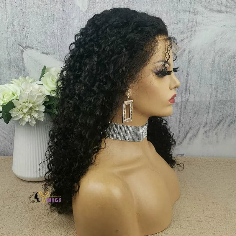 Undetectable Skin Melt Clear Lace Water Wave Brazilian 13 x 6 Lace Front Wig LFC05 - Image 5