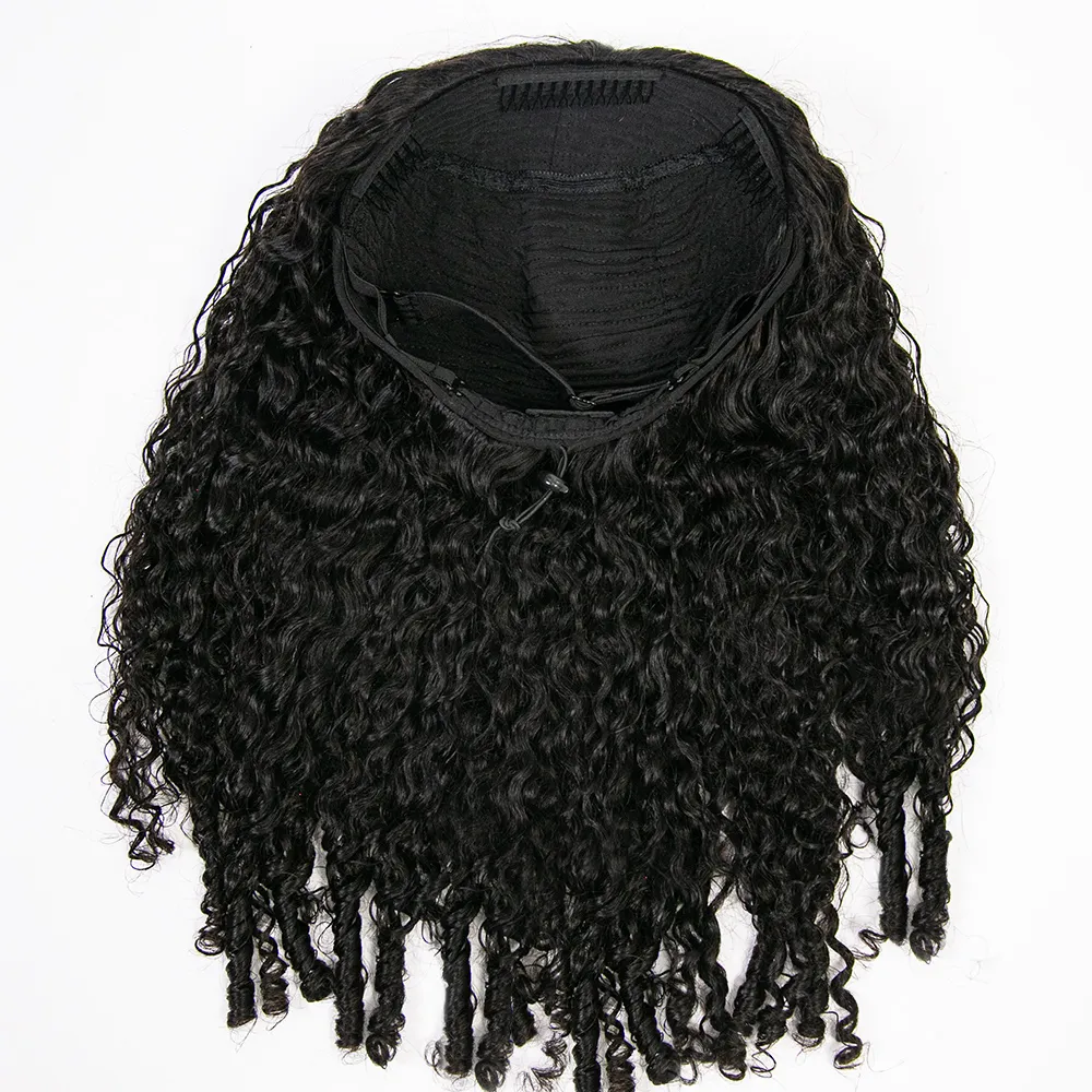 Burmese Curly Half Wig Flexible Fit Drawstring Human Hair Wig - Image 9