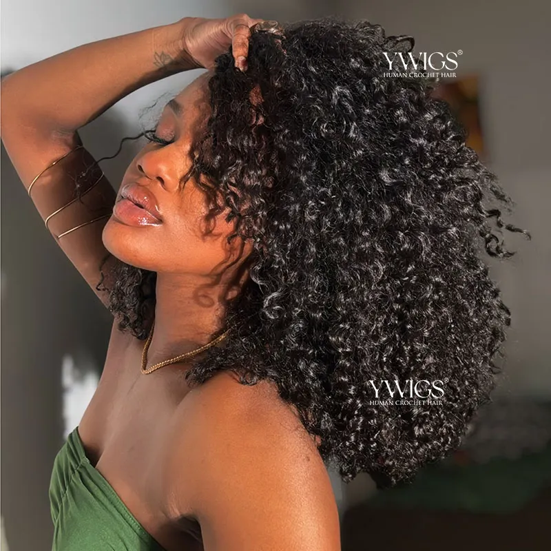 Ywigs Burmese Water Curly Human Crochet Hair - Image 5