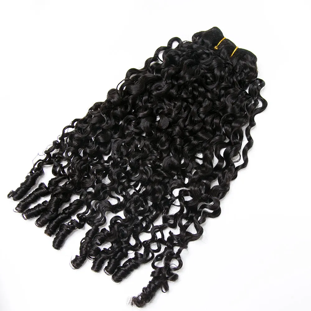 Cambodia Virgin Hair Burmese Water Curly Human Hair Bundles Natural Color - Image 3