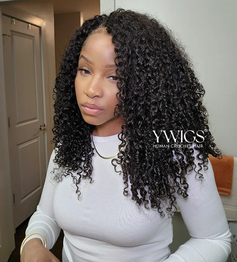 Water Deep Wave Feather Crochet Hair - Image 4