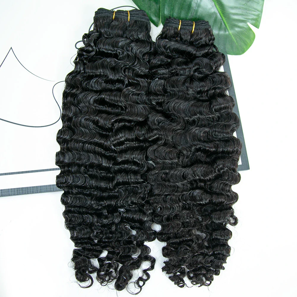 Cambodia Virgin Hair Water Deep Wave Weft Bundles Human Hair - Image 4