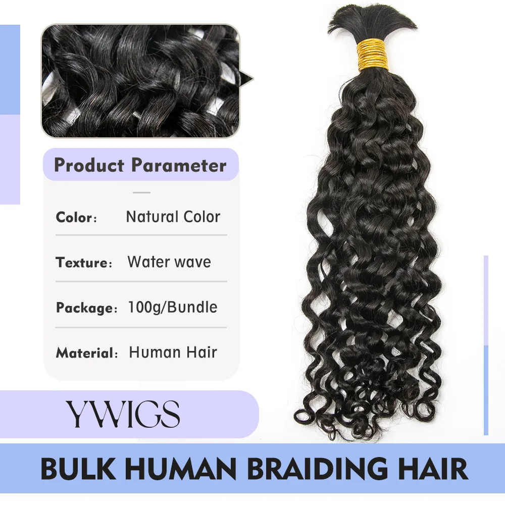 Water Wave Bulk Hair Extensions for Boho Knotless Braiding - Image 3