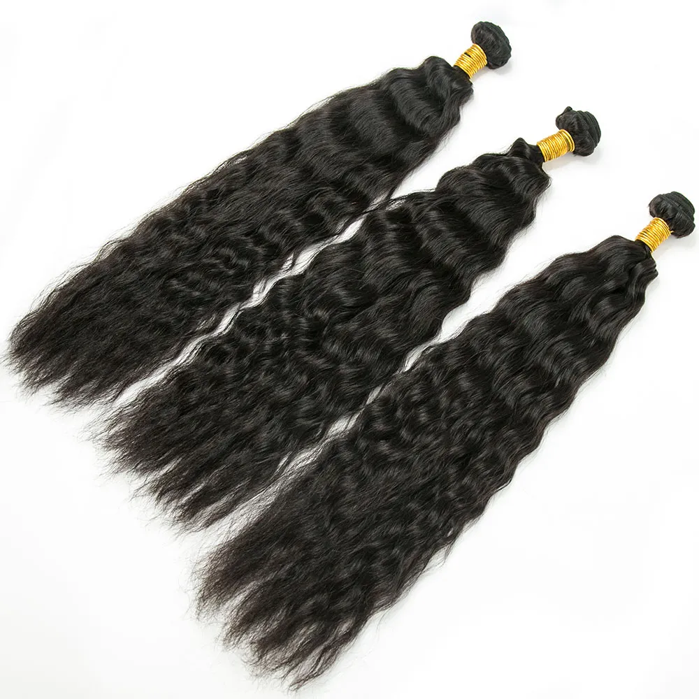 Cambodia Virgin Hair Wet and Wavy Weft Bundles Human Hair - Image 4