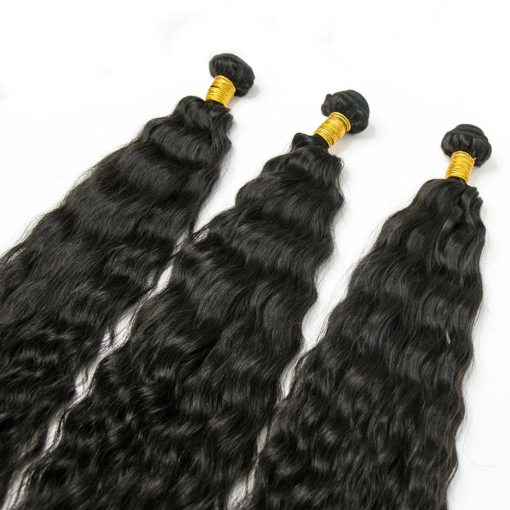 Cambodia Virgin Hair Wet and Wavy Weft Bundles Human Hair - Image 6