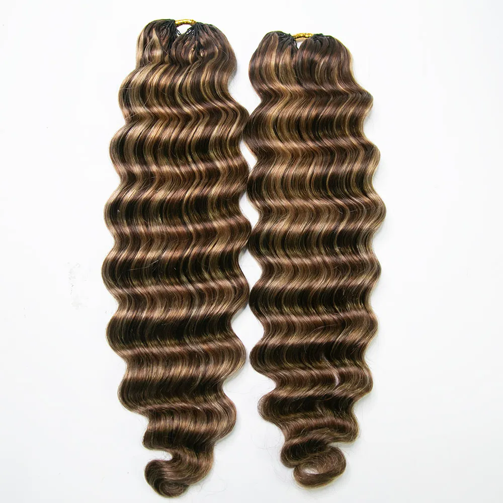 #4/27/30 Mix Color Blend Loose Deep Wave Human Crochet Hair - Image 6