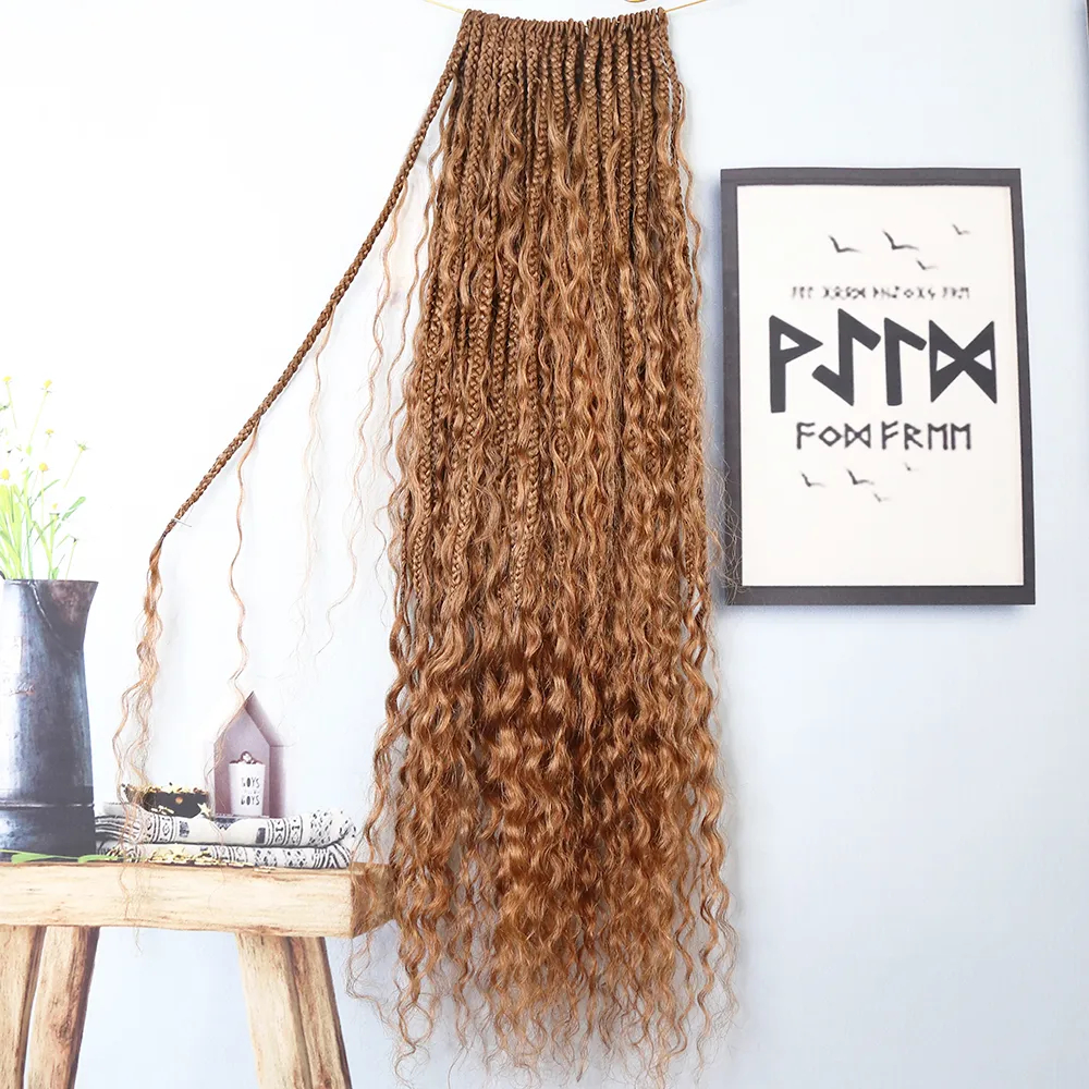 Wholesale - Crochet Box Braids with Human Hair Curls (Price for 1 Pack of 40 braids) - Image 5