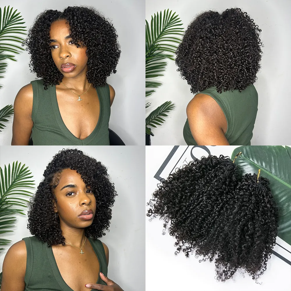 Wholesale - Natural Black Crochet Hair Extensions Human Hair (100 Strands/Per Pack)