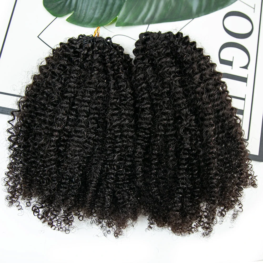 Afro Kinky Curly Human Crochet Hair - Image 4