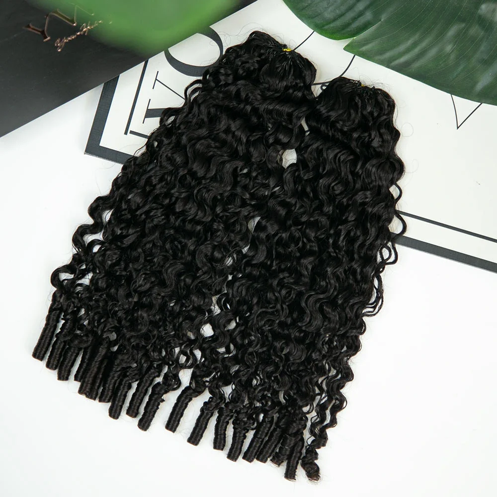 Wholesale - Natural Black Crochet Hair Extensions Human Hair (100 Strands/Per Pack) - Image 4