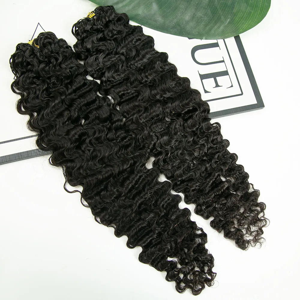 Water Deep Wave Feather Crochet Hair - Image 8
